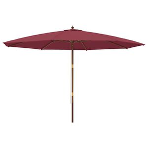 vidaXL Garden Parasol with Wooden Pole Bordeaux Red 400x273 cm