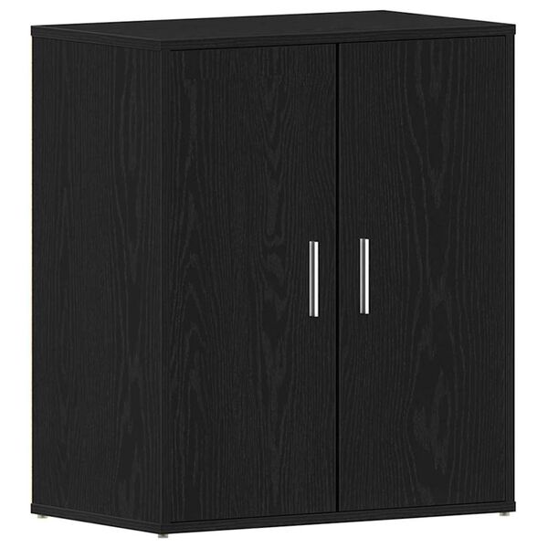 vidaXL Shoe Cabinet Black Oak 60 x 35 x 70 cm Engineered Wood
