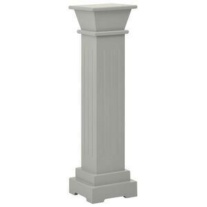 vidaXL Classic Square Pillar Plant Stand Grey 17x17x66 cm MDF