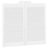 vidaXL Swing Doors Louvred Design 1-Pair White 90x80 cm