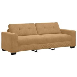 vidaXL Sofa Brown 221 x 78 x 80 cm Poly velvet