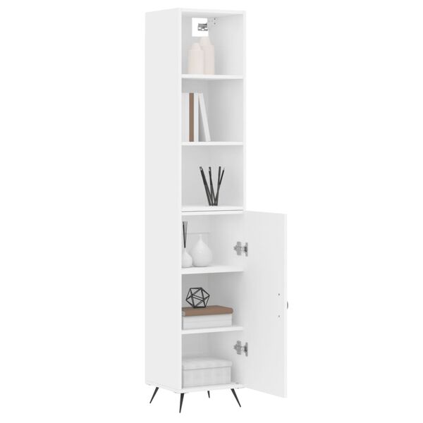 vidaXL Highboard White 34.5x34x180 cm Engineered Wood