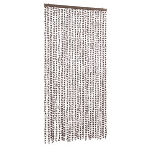 vidaXL Insect Curtain Taupe and White 100x220 cm Chenille