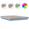 vidaXL Bed Frame with LED Lights without Mattress Grey Sonoma 160x200cm