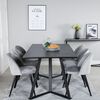 Venture Home Dining Chairs 2 pcs Velvet Velvet Black and Grey
