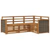vidaXL Sofa Sets 4 pcs Solid Acacia Wood