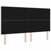 vidaXL LED Headboard with LED Strip Lights Light grey 180 cm Fabric