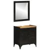 vidaXL Bathroom Furniture Set | Natural wood, Black