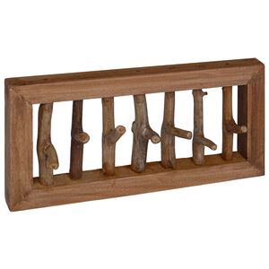 vidaXL Hanger Brown 50 x 11 x 25 cm Solid Mahogany Wood