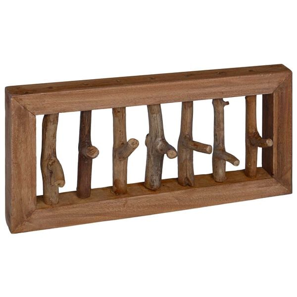 vidaXL Hanger Brown 50 x 11 x 25 cm Solid Mahogany Wood