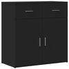 vidaXL Sideboards 2 pcs Black 79x38x80 cm Engineered Wood