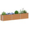 vidaXL Garden Raised Bed 240x40x45 cm Galvanized Steel Silver