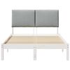 vidaXL Bed frame White and light grey 120 x 200 cm Solid pine wood