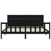 vidaXL Bed Frame without Mattress Black 200x200 cm Solid Wood Pine