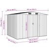 vidaXL Garden Storage Shed Brown 257x205x178 cm Steel
