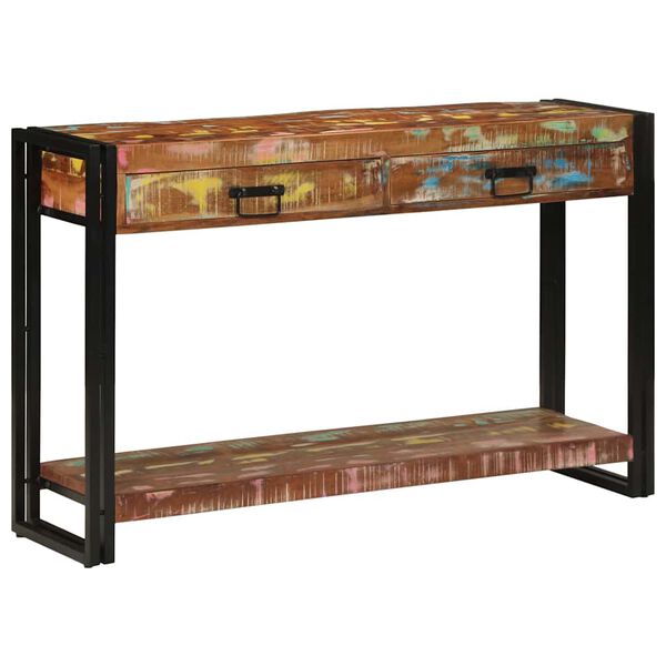 vidaXL Console Table Multicolour 120 x 33 x 75 cm Solid reclaimed wood