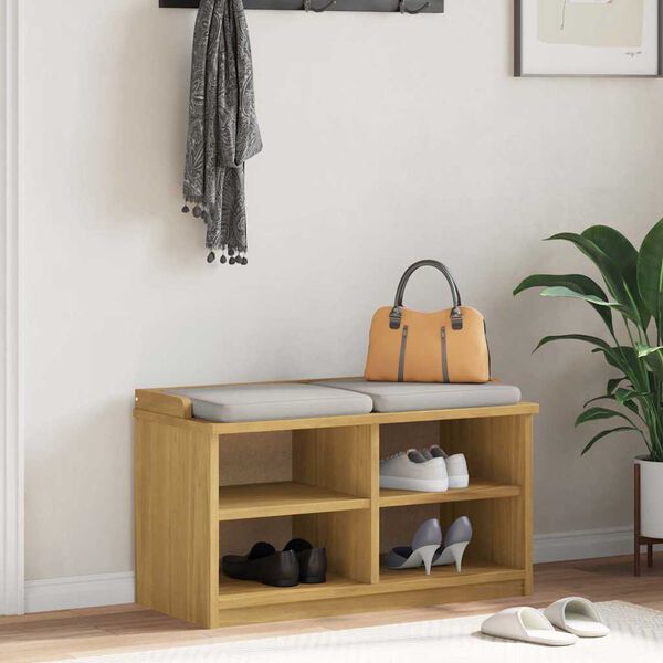 vidaXL Hallway Bench SANDNES 87x40x50 cm Solid Wood Pine