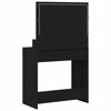 vidaXL Dressing Table Black Oak 75.5 x 41 x 135 cm Engineered Wood