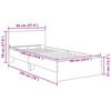 vidaXL Bed Frame with Headboard Old Wood 90 x 190 cm Engineered Wood