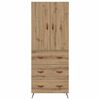 vidaXL Highboard Artisan Oak 69.5 x 34 x 180 cm Engineered Wood