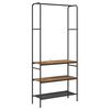 vidaXL Clothes Rack Old wood 77 x 30 x 171 cm Engineered Wood