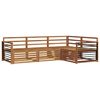 vidaXL Outdoor Sofa Set 4 pcs Natural Solid Acacia Wood