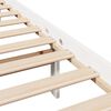 vidaXL Bed Frame without Mattress White 150x200 cm King Size Solid Wood Pine