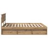 vidaXL Bed Frame Artisian Oak 160 x 200 cm Solid Pine Wood