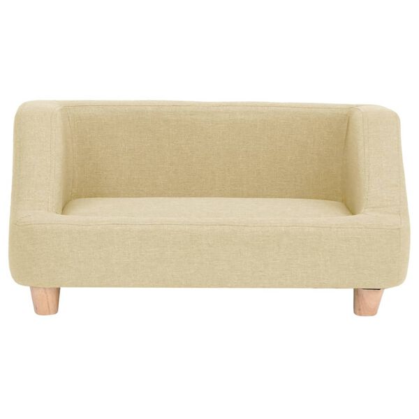 vidaXL Dog Sofa Cream 95x63x39 cm Linen