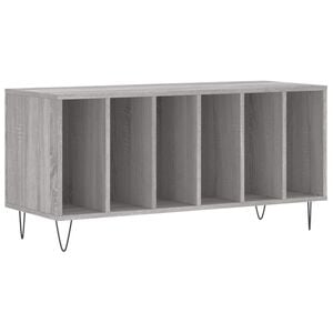 vidaXL Record Cabinet Grey Sonoma 100x38x48 cm Engineered Wood