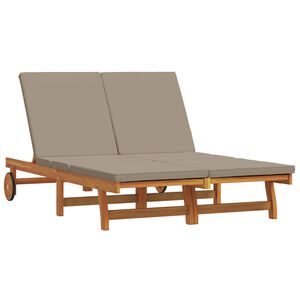 vidaXL Sun Lounger Solid Acacia Wood Brown