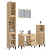 vidaXL 4 Piece Bathroom Furniture Set Sonoma Oak Engineered Wood