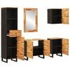 vidaXL Bathroom Sets with Drawer with Shelf Natural Solid Mango Wood