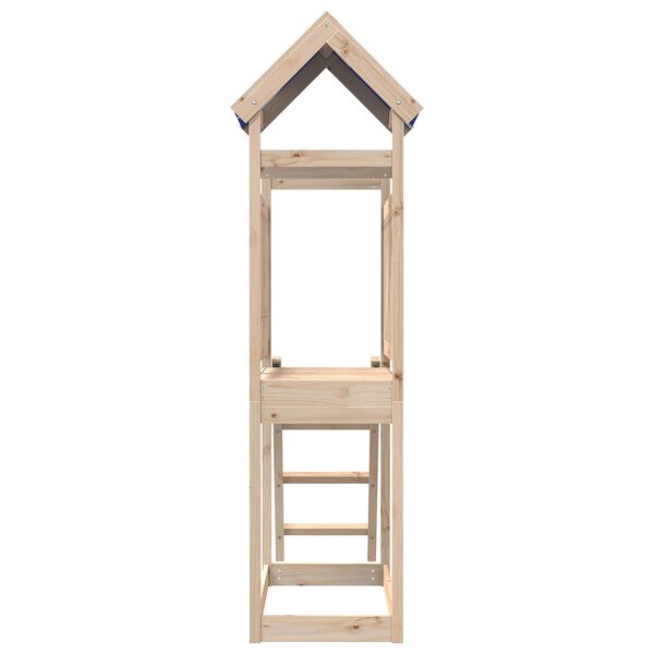 vidaXL Play Tower Brown 52.5 x 110.5 x 215 cm Solid Pine Wood