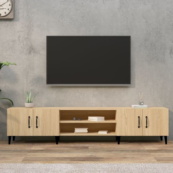 vidaXL TV Cabinet Sonoma Oak 180x31.5x40 cm Engineered Wood