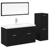 vidaXL Bathroom Furniture Set 4 pcs Black Oak 90 x 38.5 x 50 cm