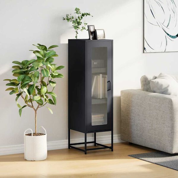 vidaXL Highboard Anthracite 36x39x123 cm Cold-rolled Steel