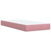 vidaXL Box Spring Bed with Mattress Pink 80x200 cm Velvet