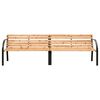 vidaXL Twin Garden Bench 225 cm Solid Wood Fir