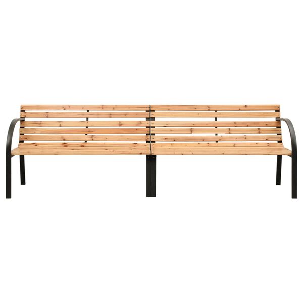 vidaXL Twin Garden Bench 225 cm Solid Wood Fir