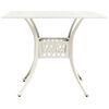 vidaXL Garden Table White 90x90x73 cm Cast Aluminium