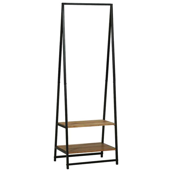 vidaXL Clothes Rack Black 60 x 45 x 180 cm Solid Acacia wood