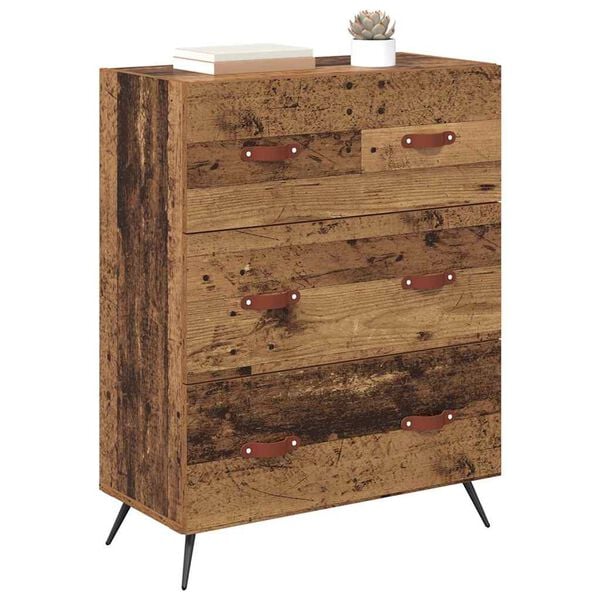 vidaXL Chest Of Drawers Old wood 69.5 x 34 x 90 cm Engineered wood