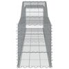 vidaXL Arched Gabion Baskets 20 pcs 400x50x60/80 cm Galvanised Iron