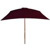vidaXL Garden Parasol with Wooden Pole Bordeaux Red 200x300 cm