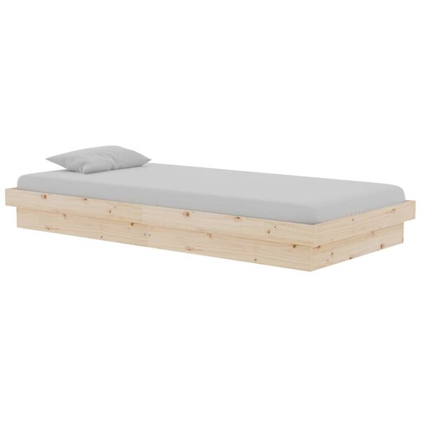 vidaXL Bed Frame without Mattress Solid Wood Single