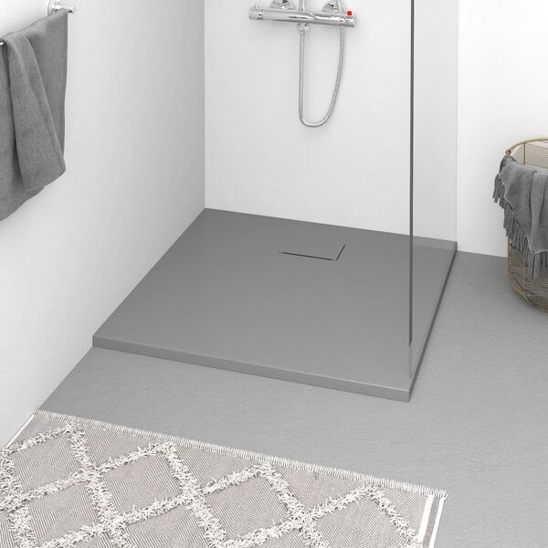 vidaXL Shower Base Tray SMC Grey 90x80 cm