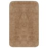 vidaXL Bathroom Mat Set 3 Pieces Fabric Beige