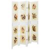vidaXL Romdivider Panel Folding White 141.5 x 165 cm MDF