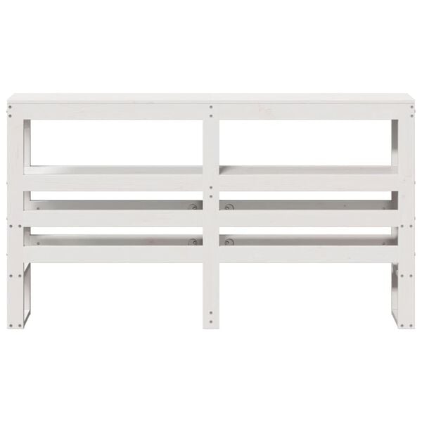 vidaXL Headboard with Shelves White 160 cm Solid Wood Pine